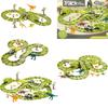 Car Racing Electric Track Assembly Puzzle Dinosaur Scene Kid Educational Toy
