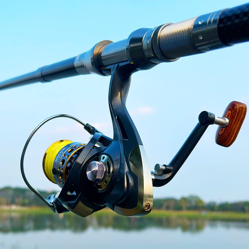 Happy Life Spinning Reel with Smooth Recommended for Kids and Max Drag Force Interchangeable Gear Ratio Strong Long Ice Freshwater Saltwater Horse
