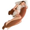 U-Shaped Lumbar & Belly Support Pregnancy Pillow for Side Sleeping