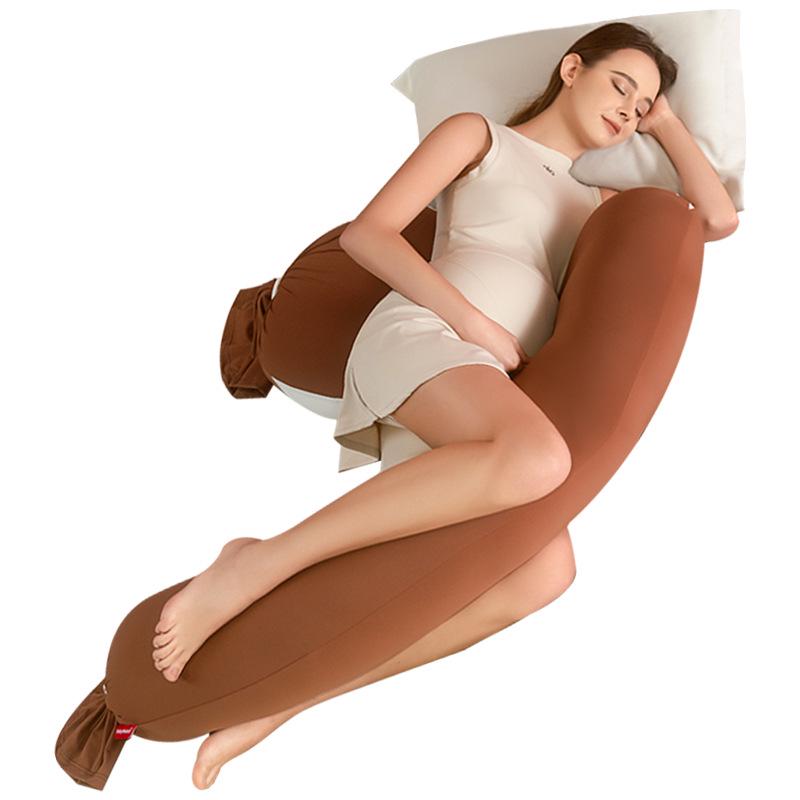 U-Shaped Lumbar & Belly Support Pregnancy Pillow for Side Sleeping