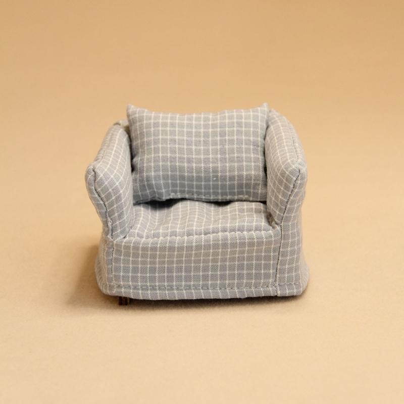Smooth cotton Tiny Sofa Model For 1 12 Model house Displays Detachable For Realistic Home Trim
