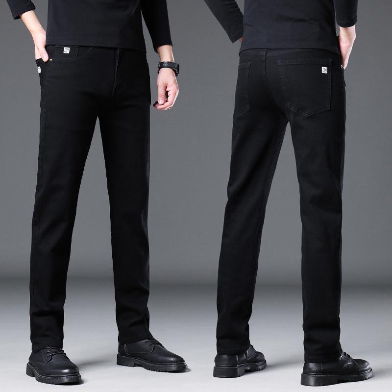 

Мужские универсальные удобные хлопковые эластичные облегающие прямые джинсы 28