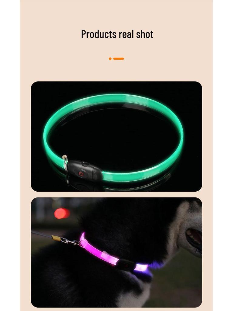 Coleira e Guia LED Mágica Luminosa para Cães e Gatos 2025: Presente de Segurança Noturna para Pet