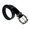 Punk Y2K Theme Waist Belt Adjustable PU Leather Wide Waistband With Rivet Studded Design For Jeans Pants Street Wear