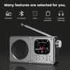 Přenosné FM rádio MP3 Bezdrátové Bluetooth reproduktory BT5.4 s LCD displejem Hodiny Zobrazení textu anténa AUX vstup, TF karta, video