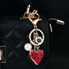Cartoon Simulation Fruit Keychain Heart Shape Bag Charms Fruit Bag Pendant Keychain  Bag Decoration