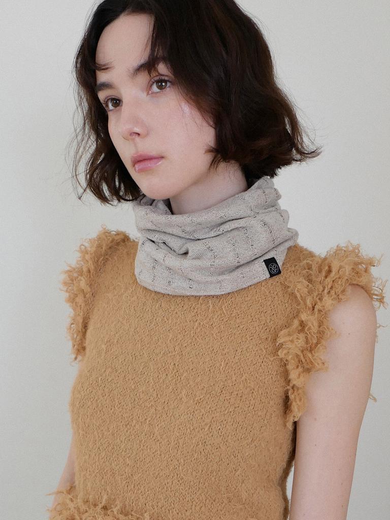 Boleu Knit Hat & Warmer_Melange Beige