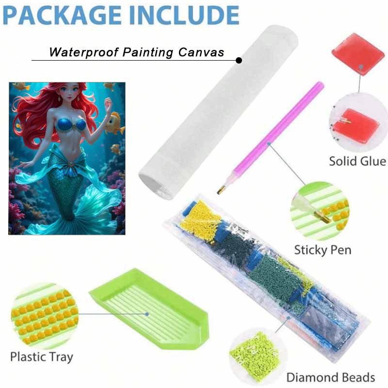 Disney Diamond Painting Full of Diamonds 5D Ariel Diamond Art Home Decoration Creative Handicrafts