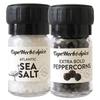 Cape Herb & Spice Mini Grinder Twin Set Atlantic Sea Salt & Peppercorns 110g