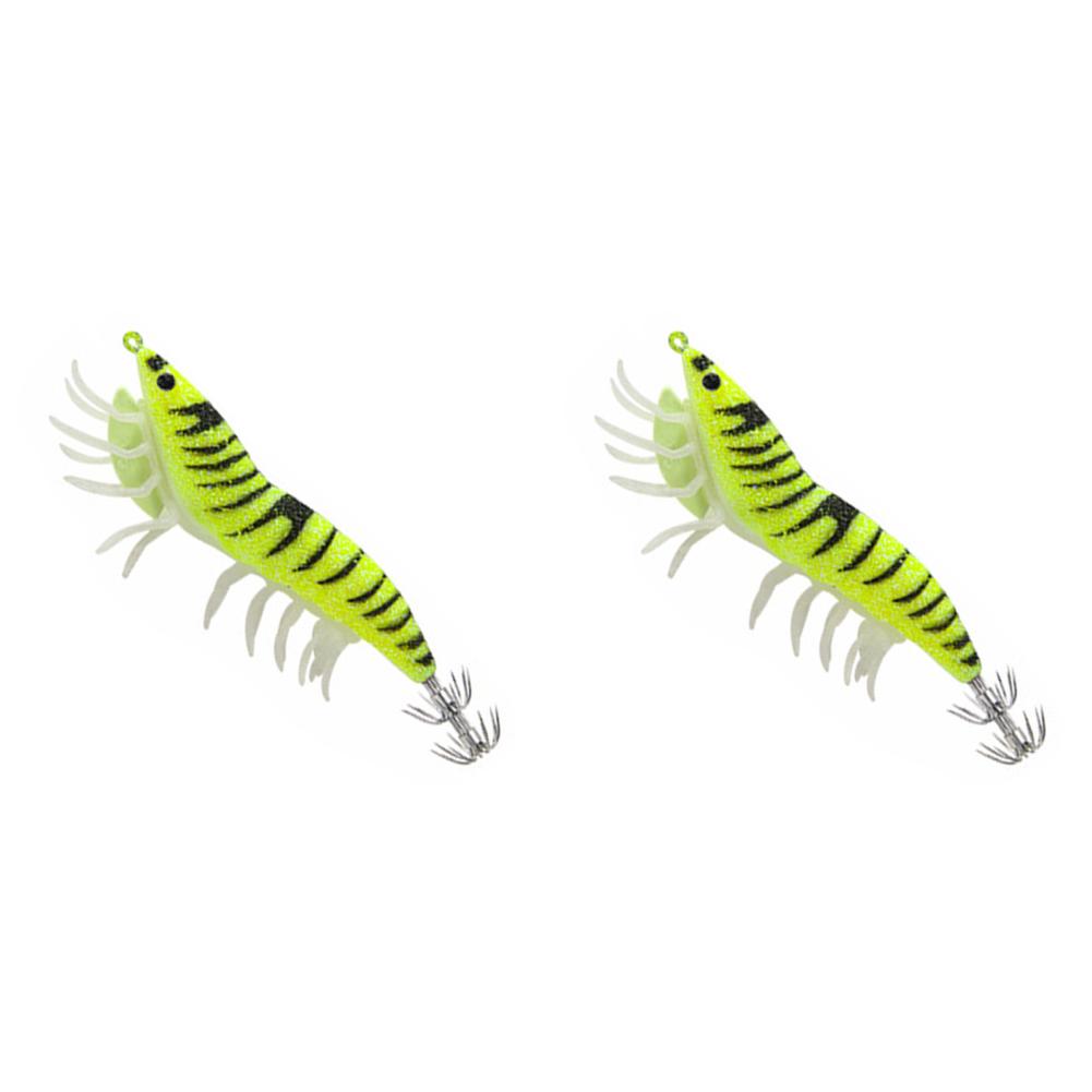 

5# Светящийся крючок для кальмара Светящийся крючок для осьминога Силиконовые рыболовные снасти (желтый)