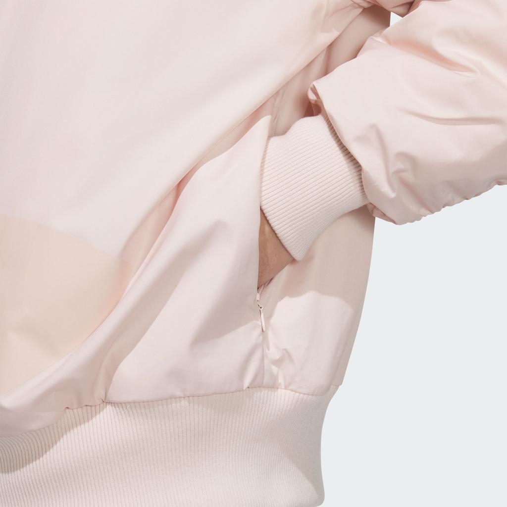 adidas Originals Logotipo Užtraukiama Sportinė Striukė Su Stovu Laisva Ilgomis Rankovėmis Unisex Striukė Miracle-Quartz JL8382