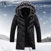 Winter Jacket Men Fashion Fur Hooded Male Parka Jacket Mens Solid Thick Jackets Cotton Coats Man Fleece Parkas Windbreaker