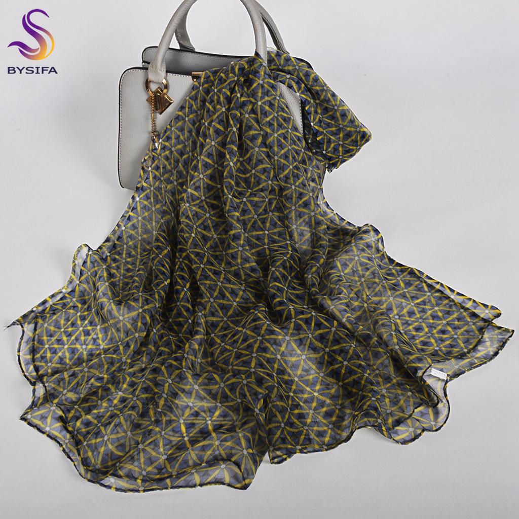 BYSIFA| Beige Pink Women Long 100% Mulberry Silk Scarf Printed Fashion Leave Pattern Brand Spring Ladies Scarves Shawls  170*105