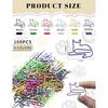 100 Pcs Cat Paper Clips, Cute Paper Clips for Office Supplies, Cat Themed Gifts for Reading Lovers
