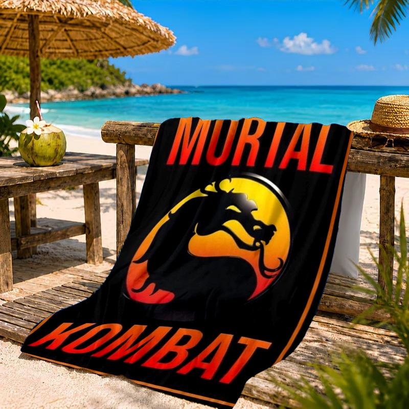 Dark Warrior's Mortal Kombat Beach Towel, Quick-drying, Easy to Care for, Suitable for Both Fitness and Beach Vacations,Sports Essential