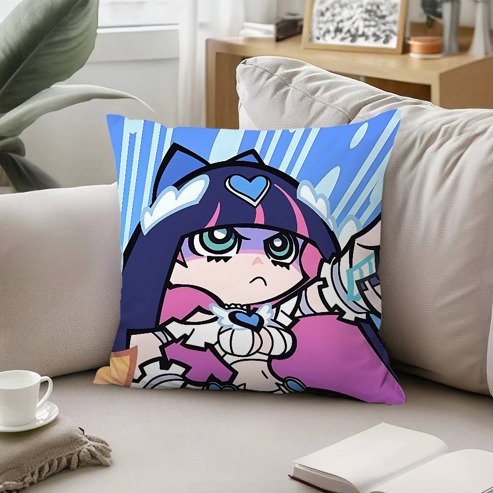 Cute Anime Girl PPanty Stocking Throw Pillow Covers Pattern Cushion Cover Suitable For Sofa Bedroom Car Pillow Cover