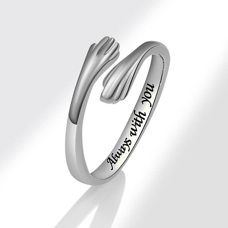 Fashion Personalized Index Finger Ring Niche Design Geometric Twist Open Ring Temperament Retro Couple Ring for Girlfriend Simple Geometric Ring