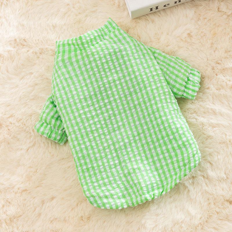 

Puppy dog clothes winter two feet warm small dog teddy than bear cotton coat ins wind pet dog clothing M (recommended weight 5-4 kg) зелёный