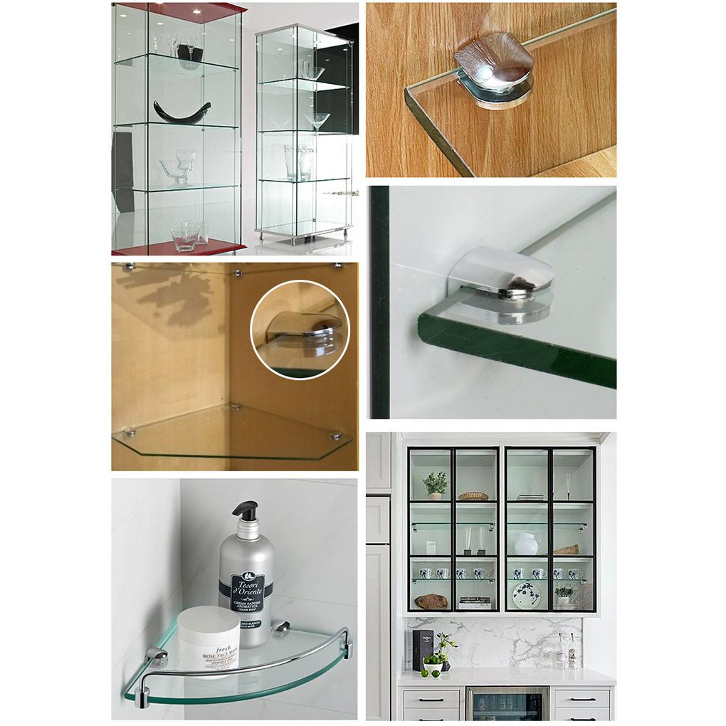 Glass Shelf Diecast Modern Simple Style Adjustable Nonslip Moistureproof Bathroom Cabinet Clamp Bracket Holder Hardware