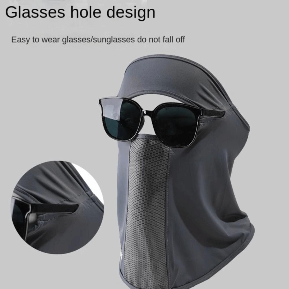 Solid Color Face Cover UV Protection Face Gini Mask Fashion Ice Silk Mask Sports