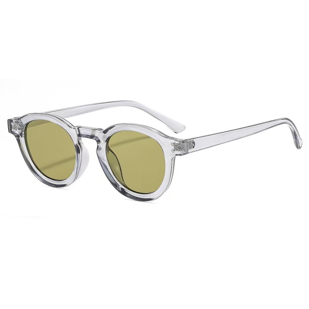 Round frame fashionable European and American style personalized retro casual men and women fashionable outdoor sunscreen trend high-end sunglasses