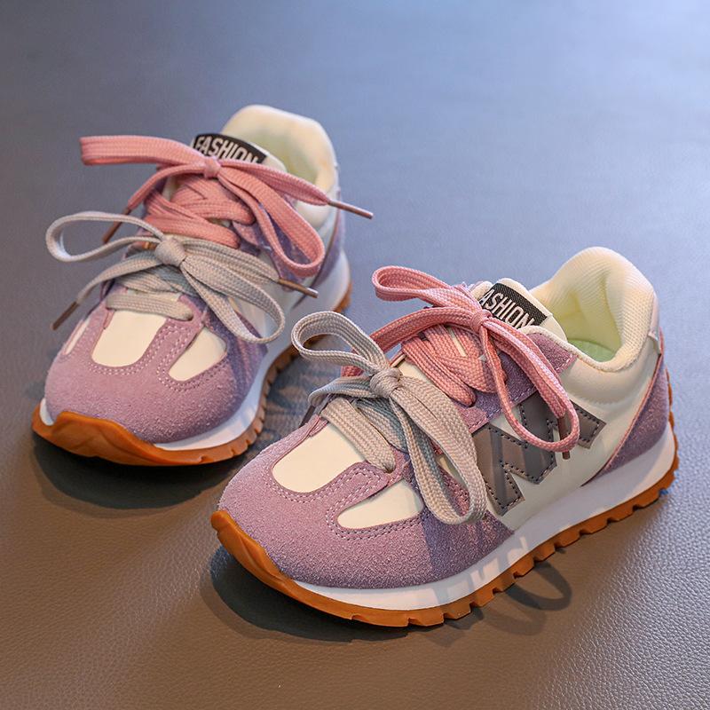 Fashion Spring Autumn Children's Soft Soled Anti Slip Wear Resistant Student Running Shoes Boys Girls Leisure Sports Shoes Size 26-37