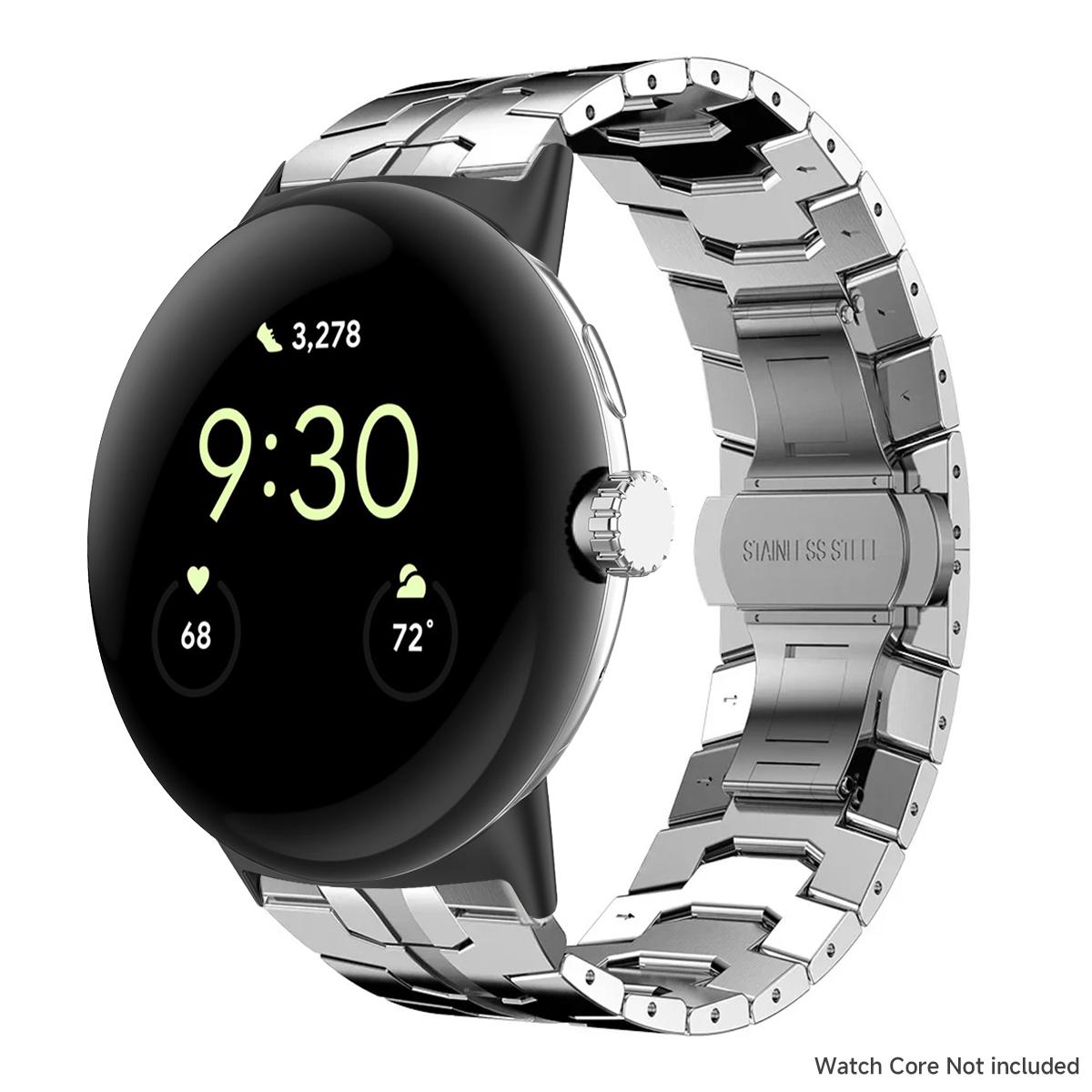 

Ремешок из нержавеющей стали для Google Pixel 4/3/2/1 41 мм Роскошный металлический ремешок Складная застежка Для Pixel 4/3 45 мм Мужской деловой браслет 45mm for 4 3