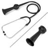 QWORK Mechanics Stethoscope Kit, 3 Piece Automotive Engine Diagnostic Tool with 80mm & 205mm Probes, Extended Handle and Detailed Instructions