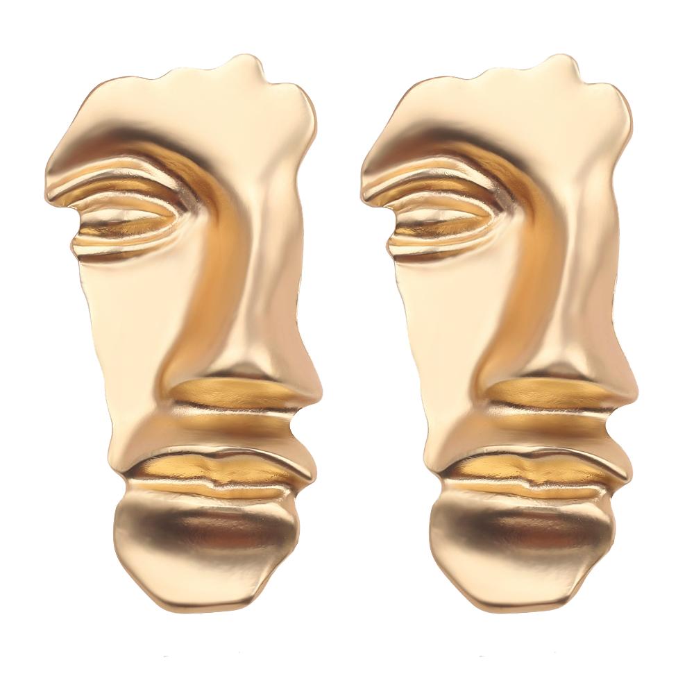 

Преувеличенные броши для женщин, золотые металлические броши в виде половины человеческого лица, аксессуары в стиле вестерн, личные булавки