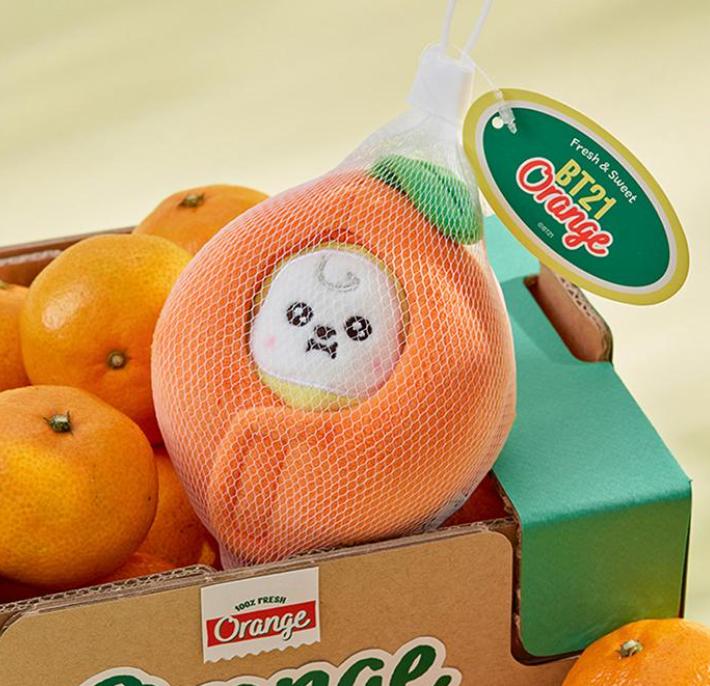 BT21 Baby Orange Party Mini Toy Keyring Set – 6 Characters