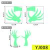 Halloween Stickers Luminous Eyes Ghost Party Decoration Stickers Fluorescent Horror Wall Stickers Holiday Party Room Decoration