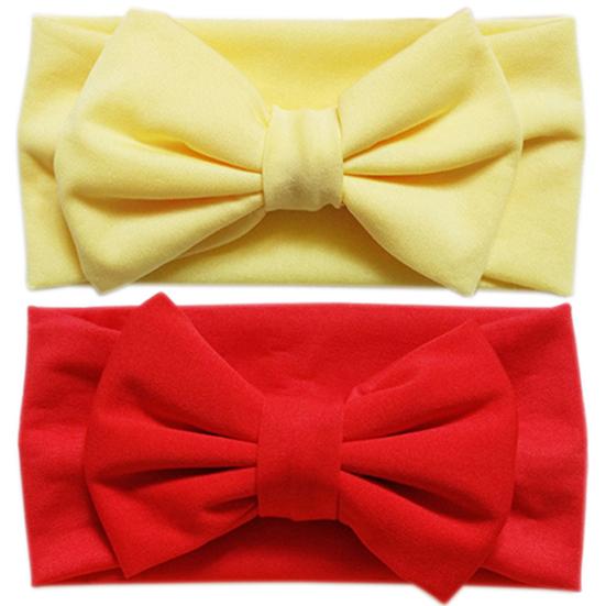 Cute Baby Toddler Solid Candy Color Bowknot Bow Stretch Headband Hair Band Accessory