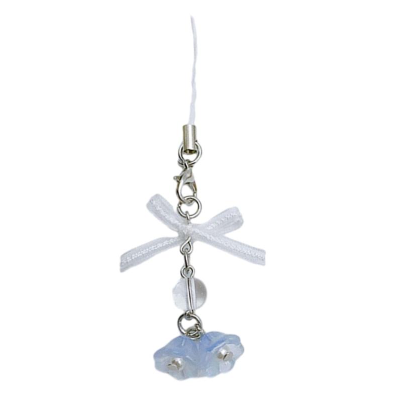 

Phone Chain Unique Keychain Bowknot Flower Phone Charm Bag Pendant Antilost Y2K Cellphone Strap for Women Backpack Decor 1