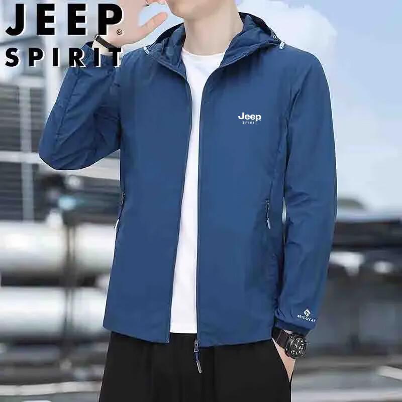 

JEEP SPIRIT Men s Lightweight Hooded Sun Protection Jacket L