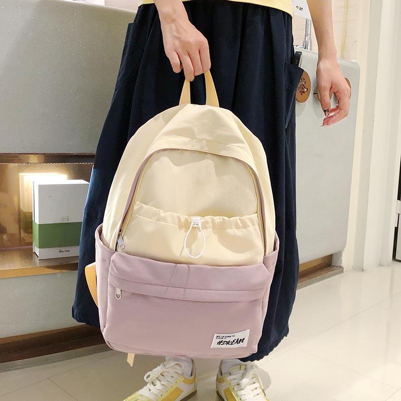 Schoolbagins Wind Simple Casual Backpack Large Capacity Commuter Bag Student School Bag Lightweight Casual Outdoor Travel Bag