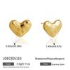 Stainless Steel Heart Necklace Luxury Niche Accessory Women Layered Necklace Earrings Vacuum Gold Plating Waterproof Jewelry