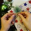 24Pcs Artificial Christmas Pine Branches Pine Picks Premium Material for Tree Ornaments Holiday Decorations Party Supplies