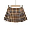 Women's Two-Color Plaid Pleated Skirt, College Style, Non-Revealing, High-Waisted, 2025 Autumn/Winter Collection