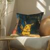 Pokemon Cute Monster Anime Plush Pillow Cover Soft Short Plush Cushion Cover For Sofa Bedroom Living Room Decor Gift