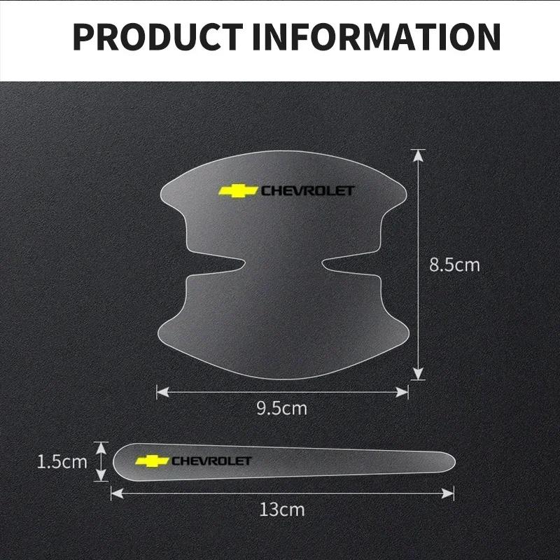 8pcs Transparent Car Door Handle Bowl Stickers Anti-scratch Protection For Chevrolet Colorado Cruze Spark Captiva Malibu Aveo