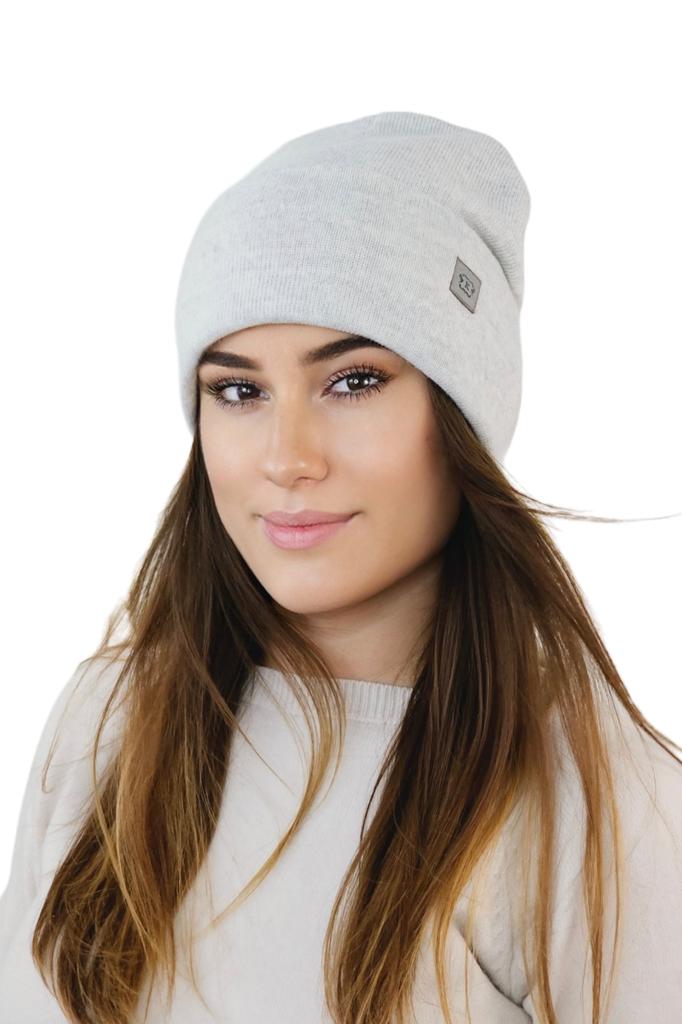 Sally Beanie Winter Hat Universal Color Light Gray