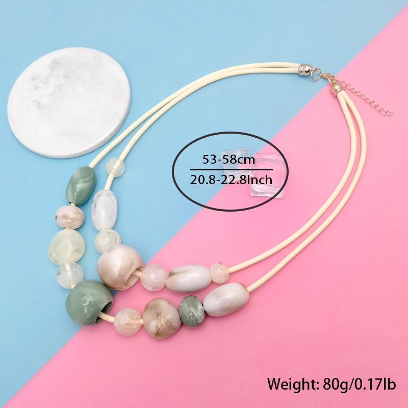Double Layered Exaggerated Necklace Beadwork Collar Creative Accessories