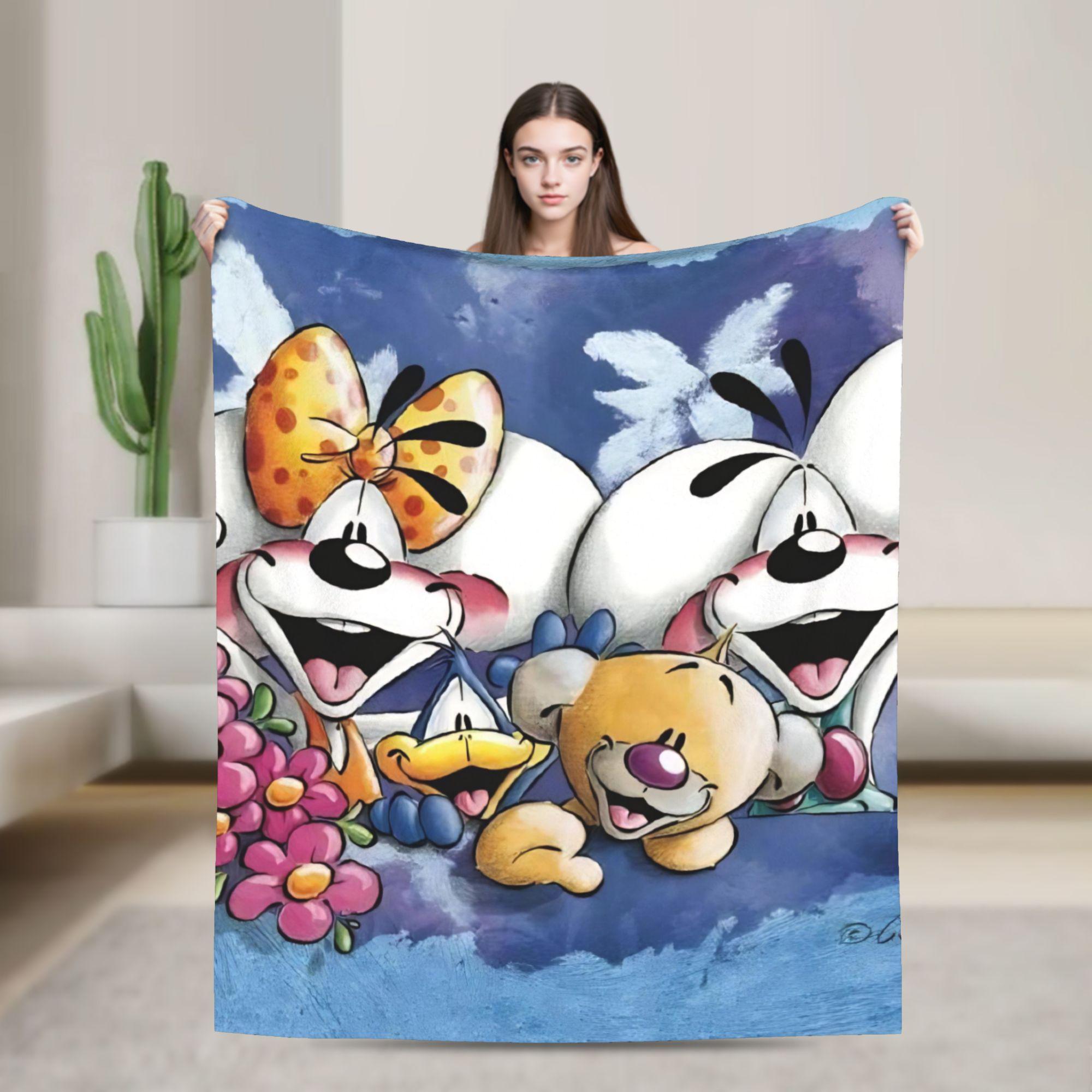 

Cute Diddl Super Warm Blanket Child Plush Throw Blanket Fluffy Living Room Flannel Bedspread Sofa Bed Cover 30x40in