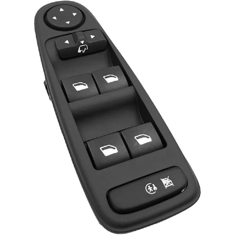 Power Window Switch for Citroen C4 & Picasso 2008-2013, Black, Push Button, Manual, 4-Way, Hinge Lever