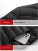 Men's Lightweight Collarless Down Jacket - Autumn/Winter, Plus Size Round Neck White Duck Coat