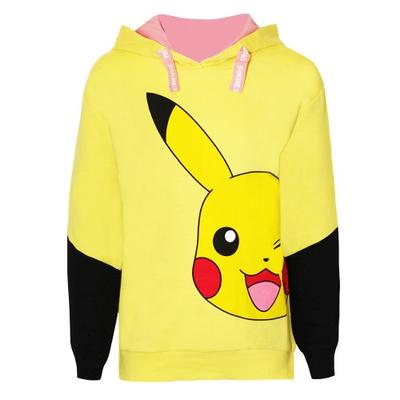 Girls Pikachu Face Drawstring Hoodie