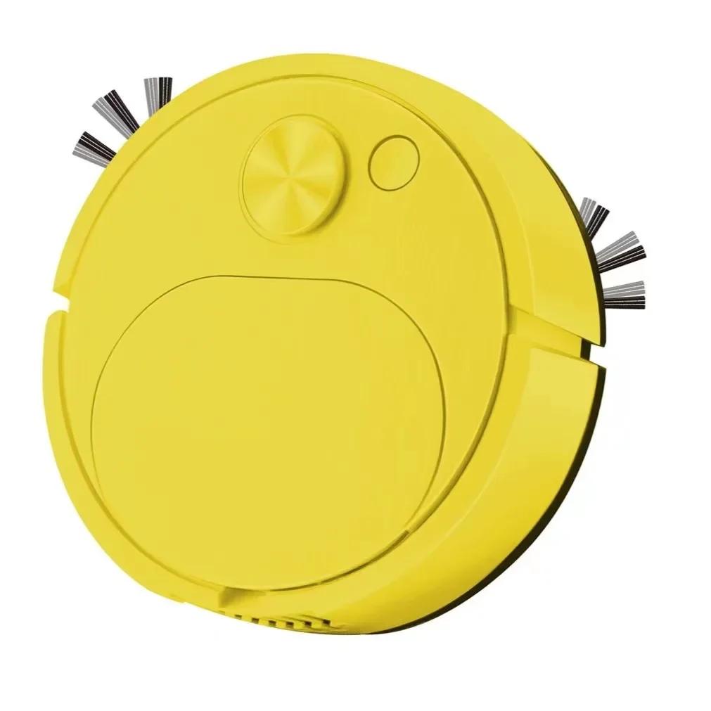 

USB-робот-пылесос для подметания, автоматический бытовой пылесос, всасывающий, подметающий и волочащий 3 в 1 для домашнего офиса жёлтый