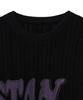 STANDARDERROR 87-Stan190 Country Oversized Color Block Lettering Knit Black