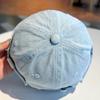 Vintage Washed Denim Brimless Docker Cap Solid Color Cotton Vintage Dome Hat Adjustable Melon Beanie Cap Boy Girls