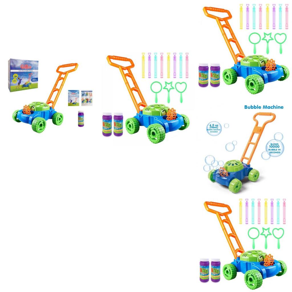 Interactive Bubble Machine For Children Featuring Durable Plastic Construction For Outdoor Play